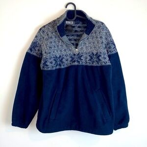 VINTAGE ROOTS Wool And Fleece 1/4 Zip Pullover Unisex